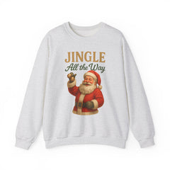 Jingle All the Way Sweatshirt | Vintage Santa Christmas Crewneck | Cute Holiday Sweater | Retro Xmas Gift Sweater