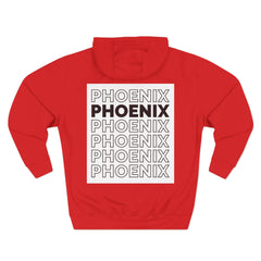 Phoenix Three-Panel Fleece Hoodie, Cozy Sweatshirt, Stylish Outerwear, Gift for Him or Her, Trendy Apparel