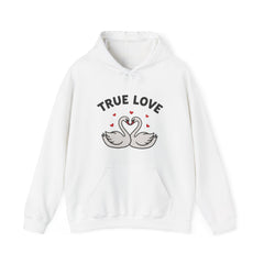 True Love Swans Hoodie — Romantic Couple Pullover for Valentine’s Day