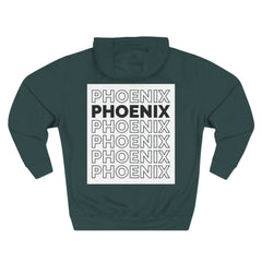 Phoenix Three-Panel Fleece Hoodie, Cozy Sweatshirt, Stylish Outerwear, Gift for Him or Her, Trendy Apparel