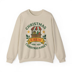 Christmas Market Sweatshirt, Christmas Crew Sweater, Holiday Stall Jumper, Festive Shopping Shirt, Cute Xmas Gift, White Crewneck