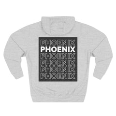 Phoenix Three-Panel Fleece Hoodie, Cozy Sweatshirt, Stylish Outerwear, Gift for Him or Her, Trendy Apparel