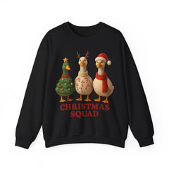 Christmas Squad Ducks Sweatshirt - Cute Holiday Duck Trio Crewneck - Funny Christmas Sweater - Cozy Winter Animal Xmas Shirt Unisex