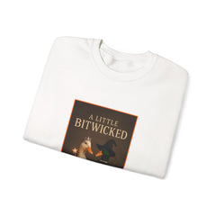 A Little Wicked Bitwicked Sweatshirt | Cute Duck Witch & Princess Duck Design | Funny Halloween Crewneck | Spooky Cute Fall Animal Sweater
