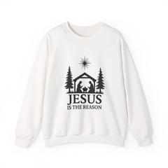 Jesus is the Reason Sweatshirt | Nativity Scene Christmas Crewneck | Christian Holiday Sweater | Religious Xmas Gift for Mom | Faith Jumper