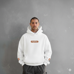 Cozy Embroidered Graphic Hoodie - Unisex Fluffy Sweatshirt with Unique Chest and Sleeve Design