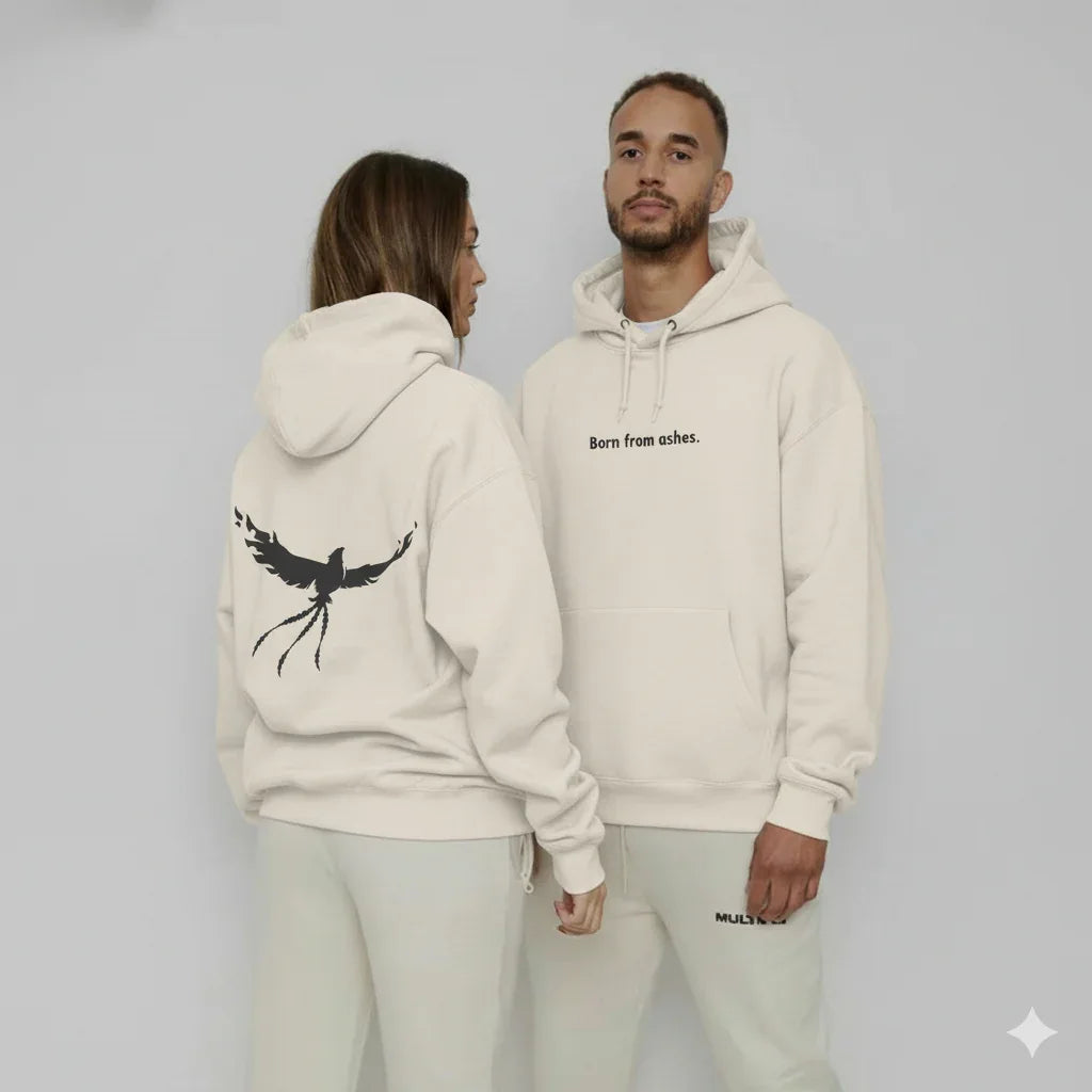 Born from Ashes" Phoenix Hoodie - Unisex Red Statement Sweatshirt, Gift for Her, Unique Hooded Sweatshirt, Cozy Wear for Fall & Winter - Mahinvest