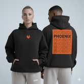 Phoenix Three-Panel Fleece Hoodie, Cozy Sweatshirt, Stylish Outerwear, Gift for Him or Her, Trendy Apparel