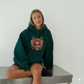 Hoodie - 'Only You' Floral Deer Antlers Valentine's Sweatshirt