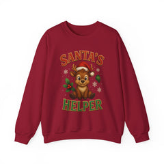 Santa's Helper Sweatshirt, Cute Baby Reindeer Crewneck, Christmas Deer Sweater, Holiday Gift for Her, Festive Xmas Jumper