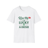 Kiss Me I'm Lucky & Irish T-Shirt — St. Patrick's Day Shamrock Tee