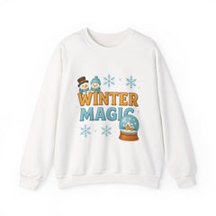 Winter Magic Sweatshirt, Snowman Couple Crewneck, Snow Globe Sweater, Cozy Holiday Gift, Cute Winter Jumper