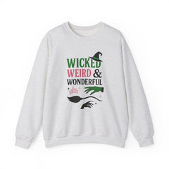 Wicked Weird & Wonderful Sweatshirt | Cute Witchy Halloween Crewneck | Spooky Season Graphic Sweater | Fall Aesthetic Pullover