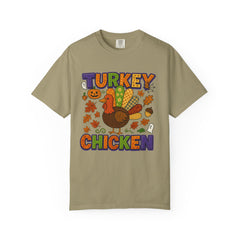 Turkey Chicken Thanksgiving Shirt | Cute Turkey Graphic Tee | Fall Leaves Autumn Sweatshirt | Funny Turkey Day T-Shirt | Holiday Fall Outfit