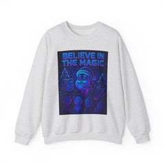 Believe in the Magic Christmas Sweatshirt | Neon Cyberpunk Santa Shirt | Futuristic Glow Holiday Pullover | Cozy Winter Gift for Her