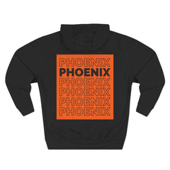 Phoenix Three-Panel Fleece Hoodie, Cozy Sweatshirt, Stylish Outerwear, Gift for Him or Her, Trendy Apparel