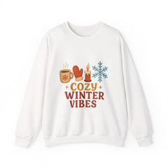Cozy Winter Vibes Sweatshirt, Aesthetic Holiday Crewneck, Christmas Coffee Sweater, Festive Season Gift for Her, Cute Xmas Jumper