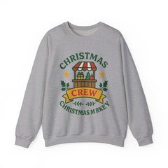 Christmas Market Sweatshirt, Christmas Crew Sweater, Holiday Stall Jumper, Festive Shopping Shirt, Cute Xmas Gift, White Crewneck