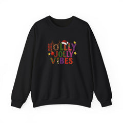 Holly Jolly Vibes Sweatshirt | Fun Leopard Plaid Christmas Crewneck | Holiday Party Sweater | Women's Festive Winter Jumper | Gift for Her