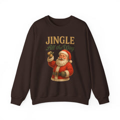 Jingle All the Way Sweatshirt | Vintage Santa Christmas Crewneck | Cute Holiday Sweater | Retro Xmas Gift Sweater
