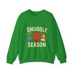 Snuggle Season Sweatshirt, Cozy Winter Crewneck, Hot Cocoa Scarf Mitten Sweater, Aesthetic Holiday Gift, Cute Winter Jumper