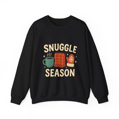 Snuggle Season Sweatshirt, Cozy Winter Crewneck, Hot Cocoa Scarf Mitten Sweater, Aesthetic Holiday Gift, Cute Winter Jumper