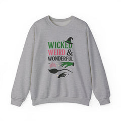 Wicked Weird & Wonderful Sweatshirt | Cute Witchy Halloween Crewneck | Spooky Season Graphic Sweater | Fall Aesthetic Pullover