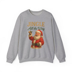 Jingle All the Way Sweatshirt | Vintage Santa Christmas Crewneck | Cute Holiday Sweater | Retro Xmas Gift Sweater