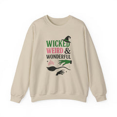 Wicked Weird & Wonderful Sweatshirt | Cute Witchy Halloween Crewneck | Spooky Season Graphic Sweater | Fall Aesthetic Pullover