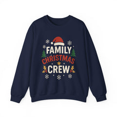 Family Christmas Crew Sweatshirt | Santa Hat Trees Snowflakes | Matching Holiday Outfit | Festive Xmas Crewneck | Cozy Winter Sweater