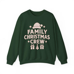 Family Christmas Crew Sweatshirt | Holiday Santa Hat, Gifts & Tree | Matching Christmas Outfit | Cozy Winter Holiday Shirt Unisex