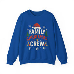 Family Christmas Crew Sweatshirt | Santa Hat Trees Snowflakes | Matching Holiday Outfit | Festive Xmas Crewneck | Cozy Winter Sweater