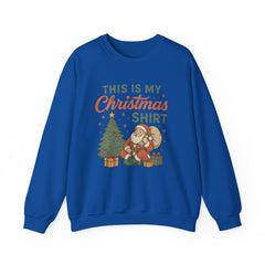 This Is My Christmas Shirt Sweatshirt | Vintage Santa Xmas Pullover | Retro Holiday Graphic Sweater | Cozy Winter Gift for Her