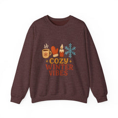 Cozy Winter Vibes Sweatshirt, Aesthetic Holiday Crewneck, Christmas Coffee Sweater, Festive Season Gift for Her, Cute Xmas Jumper