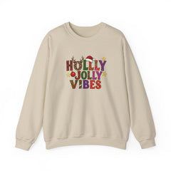 Holly Jolly Vibes Sweatshirt | Fun Leopard Plaid Christmas Crewneck | Holiday Party Sweater | Women's Festive Winter Jumper | Gift for Her