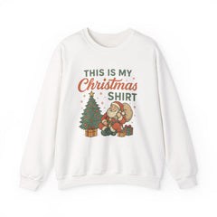 This Is My Christmas Shirt Sweatshirt | Vintage Santa Xmas Pullover | Retro Holiday Graphic Sweater | Cozy Winter Gift for Her