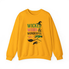 Wicked Weird & Wonderful Sweatshirt | Cute Witchy Halloween Crewneck | Spooky Season Graphic Sweater | Fall Aesthetic Pullover