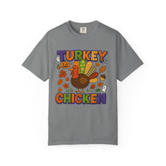 Turkey Chicken Thanksgiving Shirt | Cute Turkey Graphic Tee | Fall Leaves Autumn Sweatshirt | Funny Turkey Day T-Shirt | Holiday Fall Outfit