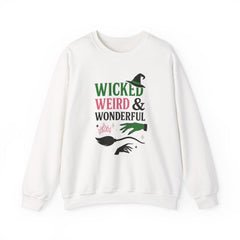 Wicked Weird & Wonderful Sweatshirt | Cute Witchy Halloween Crewneck | Spooky Season Graphic Sweater | Fall Aesthetic Pullover