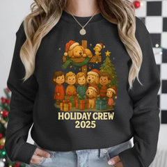 Holiday Crew 2025 Christmas Sweatshirt - Cute Family Matching Xmas Shirt - Cozy Holiday Crewneck - Festive Winter Gift for Families & Friends