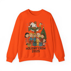 Holiday Crew 2025 Christmas Sweatshirt - Cute Family Matching Xmas Shirt - Cozy Winter Holiday Crewneck - Festive Illustrated Sweater Gift