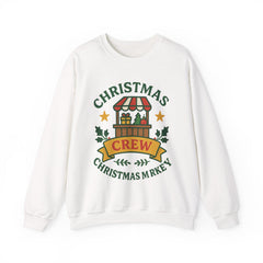 Christmas Market Sweatshirt, Christmas Crew Sweater, Holiday Stall Jumper, Festive Shopping Shirt, Cute Xmas Gift, White Crewneck