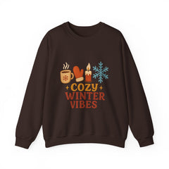 Cozy Winter Vibes Sweatshirt, Aesthetic Holiday Crewneck, Christmas Coffee Sweater, Festive Season Gift for Her, Cute Xmas Jumper