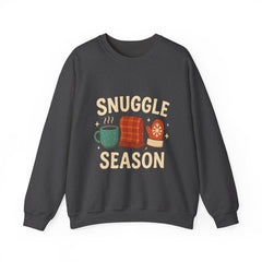 Snuggle Season Sweatshirt, Cozy Winter Crewneck, Hot Cocoa Scarf Mitten Sweater, Aesthetic Holiday Gift, Cute Winter Jumper