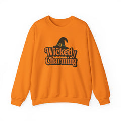 Wickedly Charming Sweatshirt | Witch Hat Halloween Crewneck | Spooky Cute Fall Sweater | Witchy Aesthetic Pullover Unisex Gifts