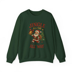 Jingle All The Way Sweatshirt, Christmas Santa Claus Sweater, Holiday Cheer, Funny Festive Crewneck, Xmas Gift for Her