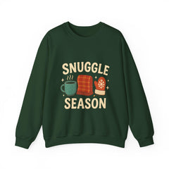 Snuggle Season Sweatshirt, Cozy Winter Crewneck, Hot Cocoa Scarf Mitten Sweater, Aesthetic Holiday Gift, Cute Winter Jumper