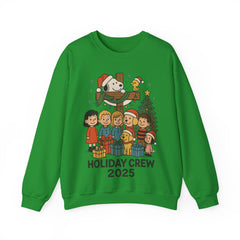 Holiday Crew 2025 Christmas Sweatshirt - Cute Family Matching Xmas Shirt - Cozy Winter Holiday Crewneck - Festive Illustrated Sweater Gift