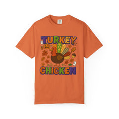 Turkey Chicken Thanksgiving Shirt | Cute Turkey Graphic Tee | Fall Leaves Autumn Sweatshirt | Funny Turkey Day T-Shirt | Holiday Fall Outfit