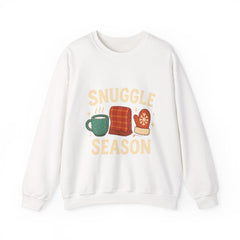 Snuggle Season Sweatshirt, Cozy Winter Crewneck, Hot Cocoa Scarf Mitten Sweater, Aesthetic Holiday Gift, Cute Winter Jumper